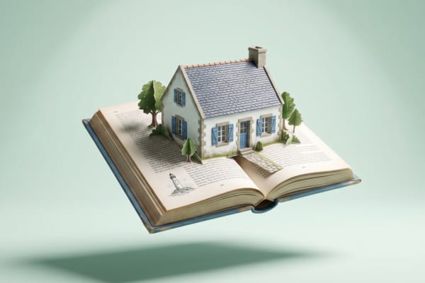 Un livre avec une maison